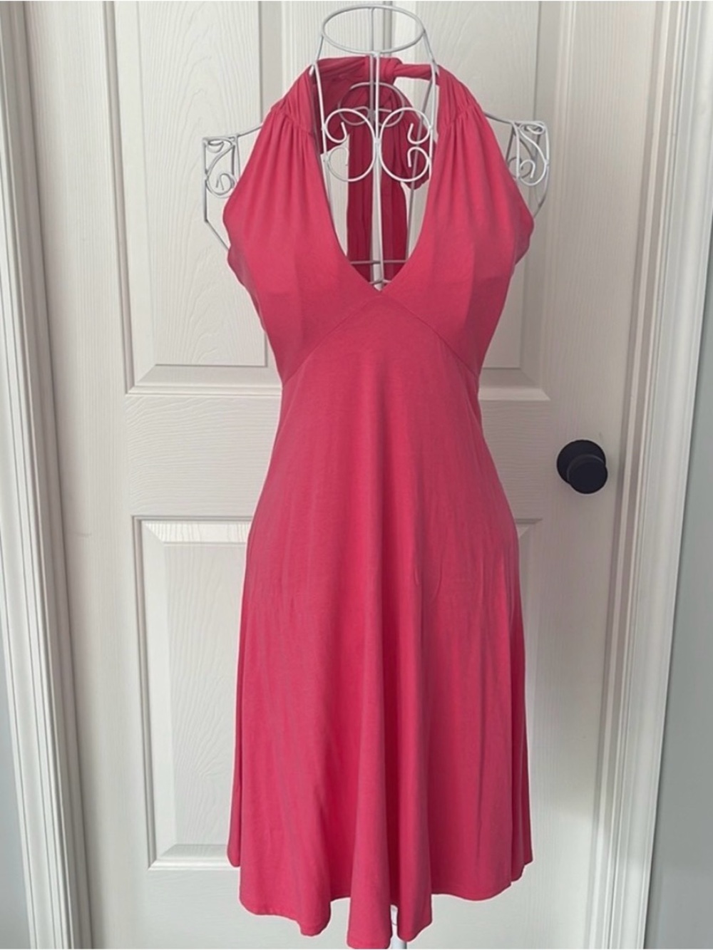 Vintage 2000s Moda V-Neck Halter Dress